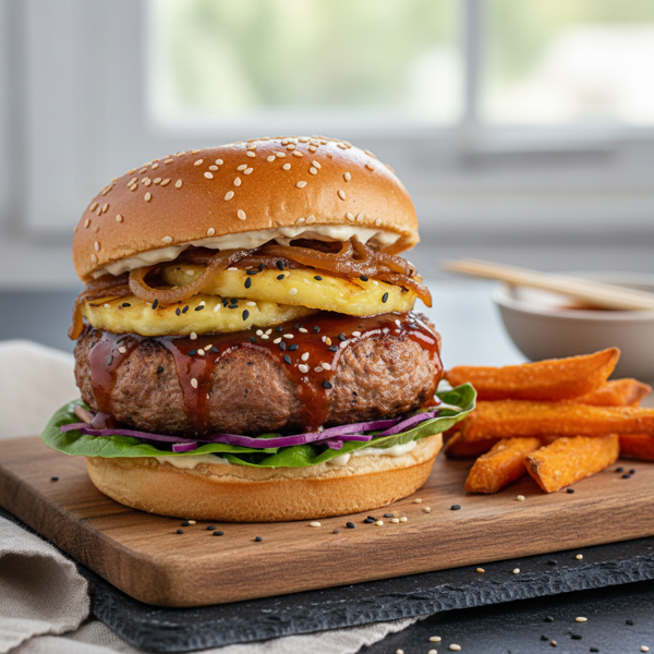 Savory Teriyaki Turkey Burger Delight recipe