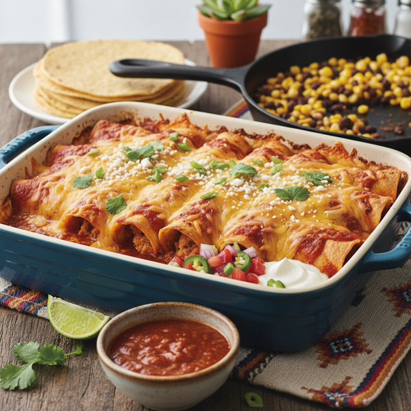 Savory Tex-Mex Chicken Enchiladas recipe