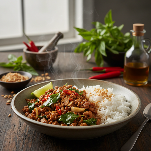 Savory Thai Basil Chicken Delight recipe