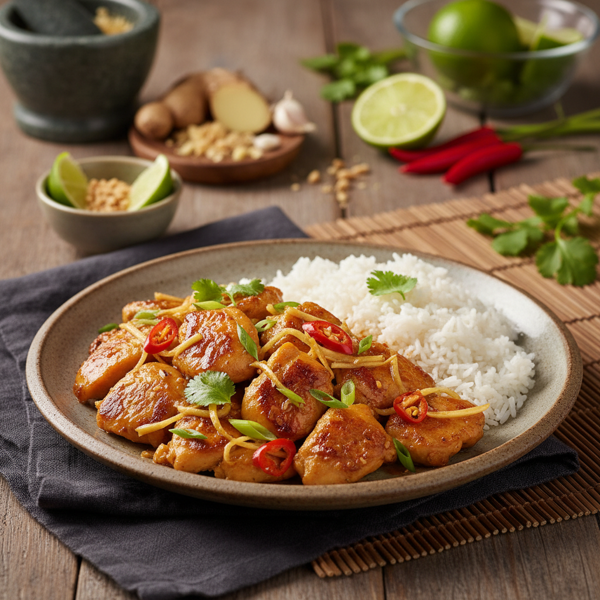 Savory Thai Ginger Chicken recipe