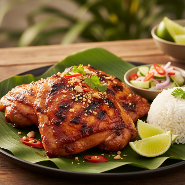 Savory Thai Grilled Chicken Thighs recipe