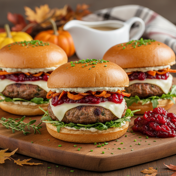 Savory Thanksgiving-inspired Turkey Burgers recipe