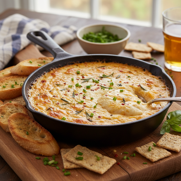 Savory Three-Cheese Dip recipe