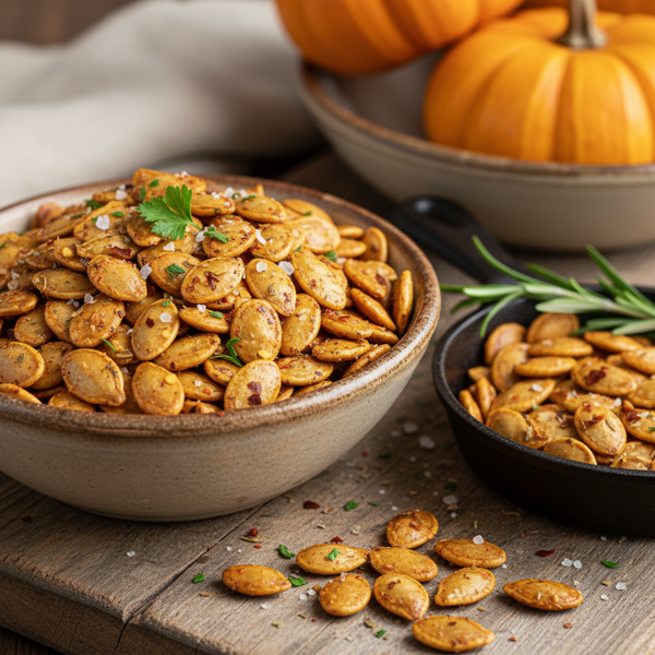 Savory Toasted Pumpkin Seeds recipe