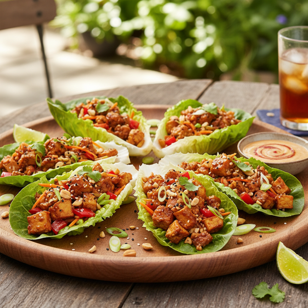 Savory Tofu Lettuce Wraps recipe