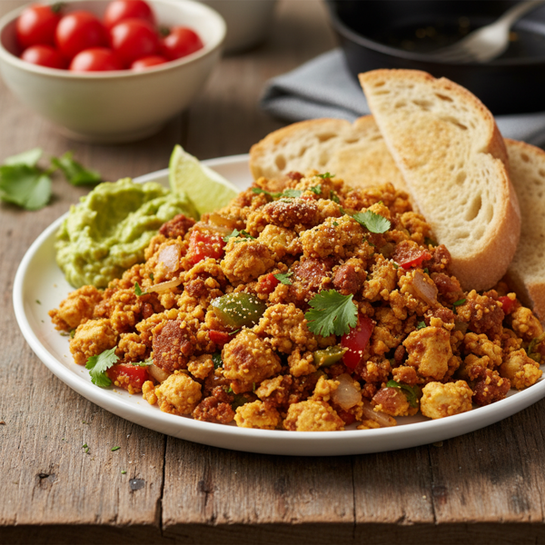 Savory Tofu Scramble with Soyrizo Delight recipe