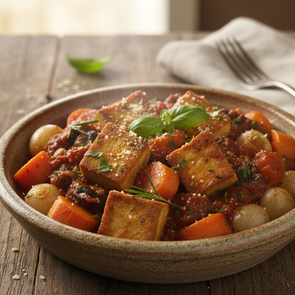 Savory Tofu and Carrot Cacciatore recipe