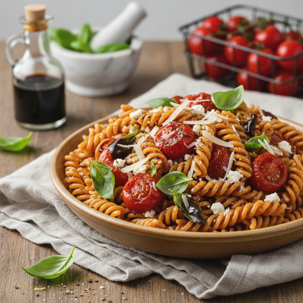 Savory Tomato Basil Balsamic Pasta recipe