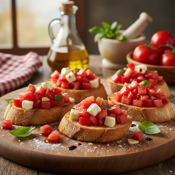 Savory Tomato Basil Bruschetta recipe