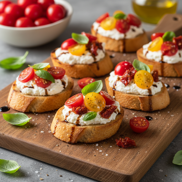 Savory Tomato Basil Canapés recipe