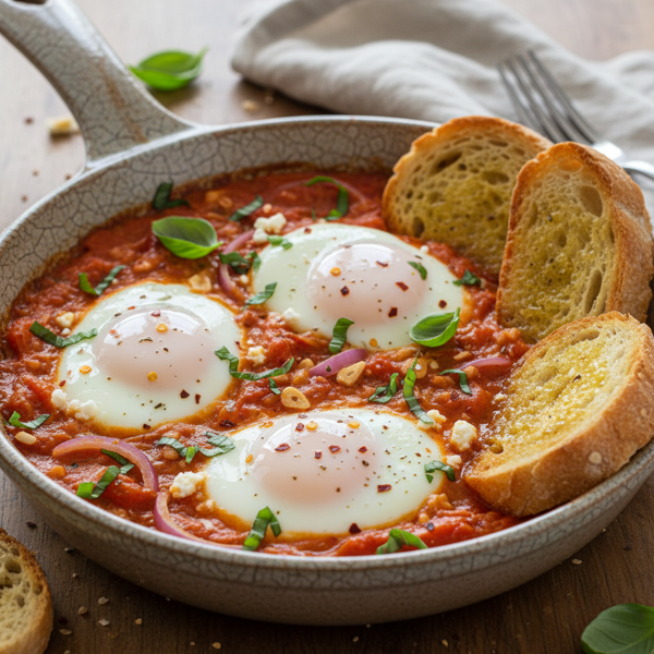 Savory Tomato Basil Eggs recipe