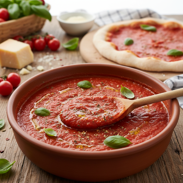 Savory Tomato Basil Pizza Sauce recipe