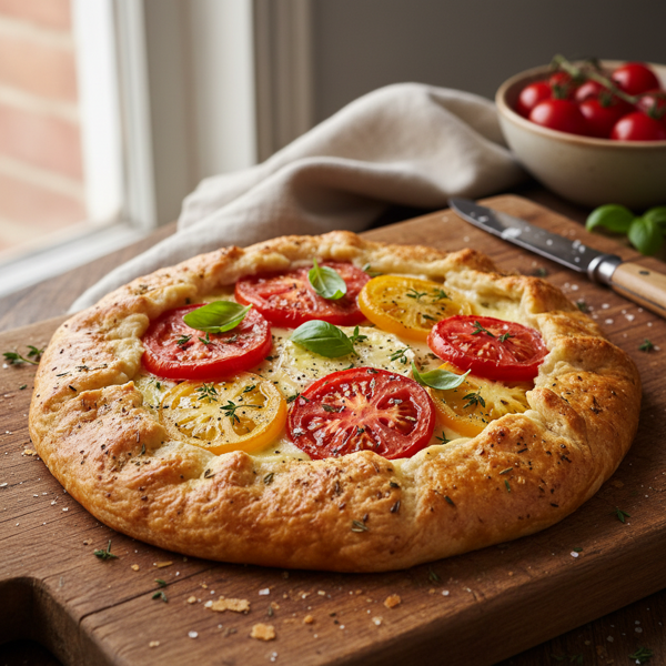 Savory Tomato Camembert Galette recipe