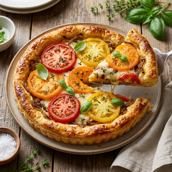 Savory Tomato Cheese Tart recipe