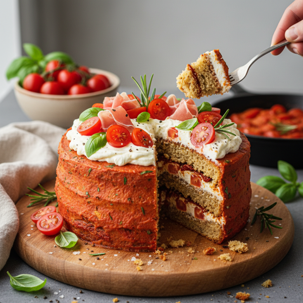 Savory Tomato Delight Cake recipe