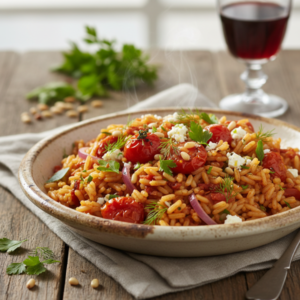 Savory Tomato Herb Rice Pilaf recipe