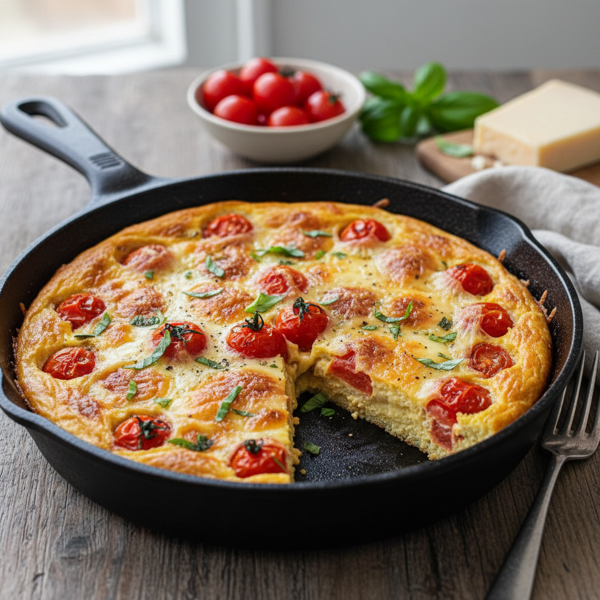 Savory Tomato & Gruyère Frittata recipe