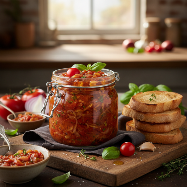 Savory Tomato & Onion Relish recipe