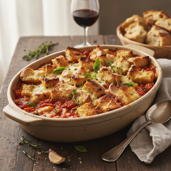 Savory Tomato and Sourdough Gratin recipe
