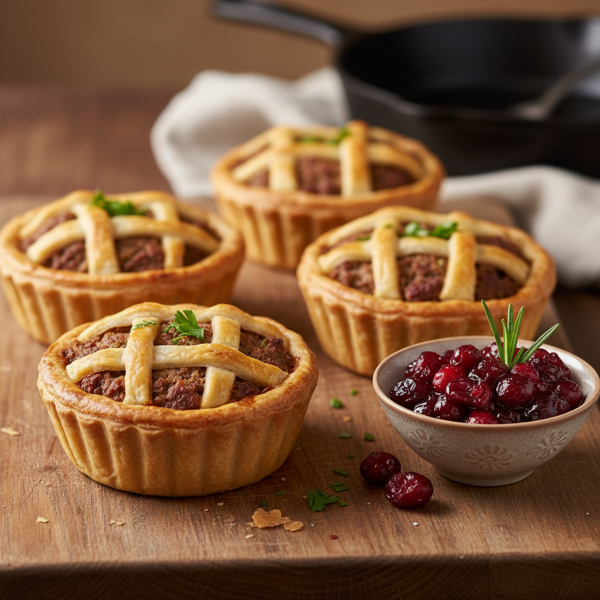 Savory Tourtière Tarts recipe