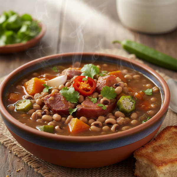 Savory Trinidadian Black-Eyed Pea Soup recipe