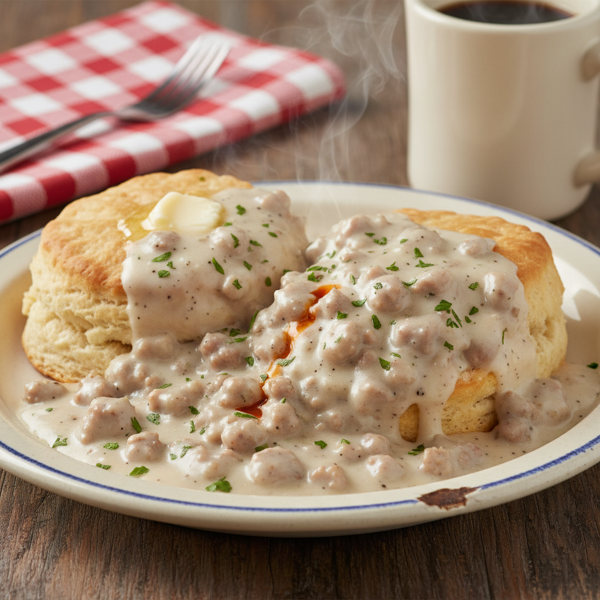 Savory Truck Stop Biscuit Gravy recipe