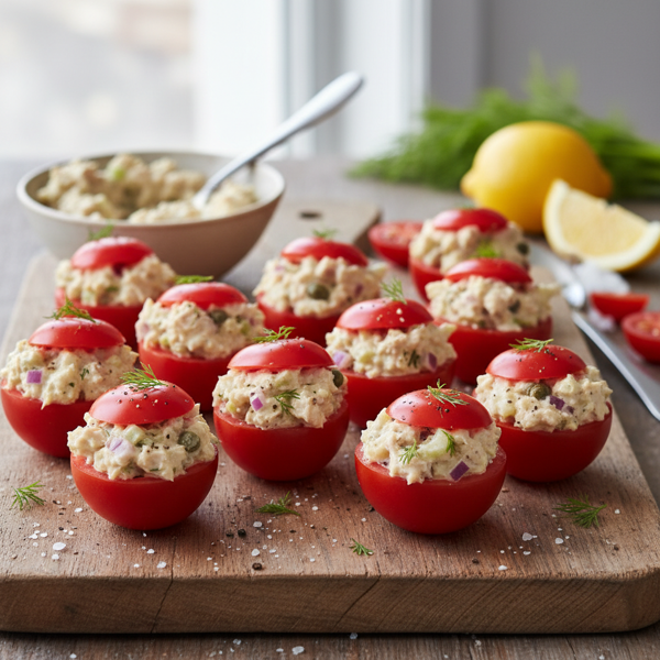 Savory Tuna-Stuffed Cherry Tomatoes recipe