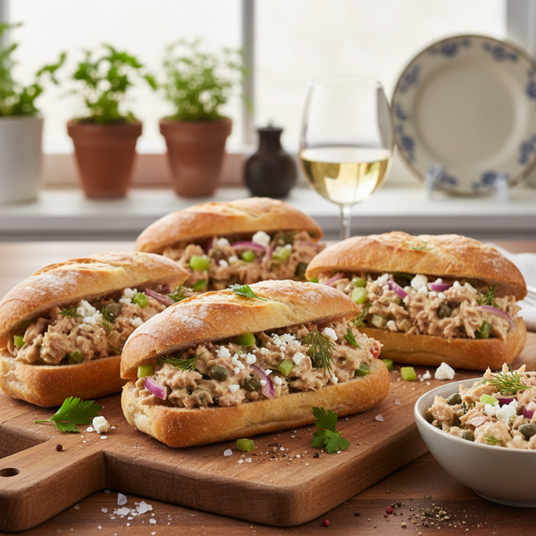 Savory Tuna-Stuffed French Rolls recipe