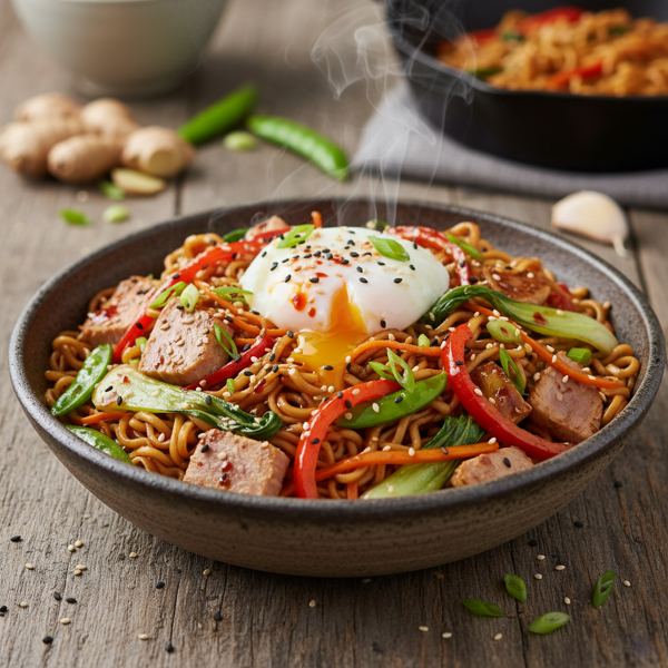 Savory Tuna Ramen Stir-Fry recipe