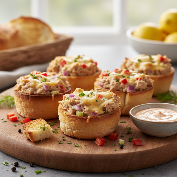 Savory Tuna Toast Cups recipe