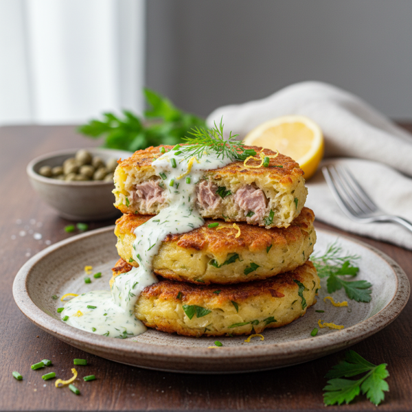Savory Tuna and Potato Cakes recipe