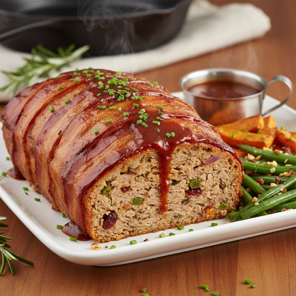 Savory Turkey Bacon Meatloaf recipe
