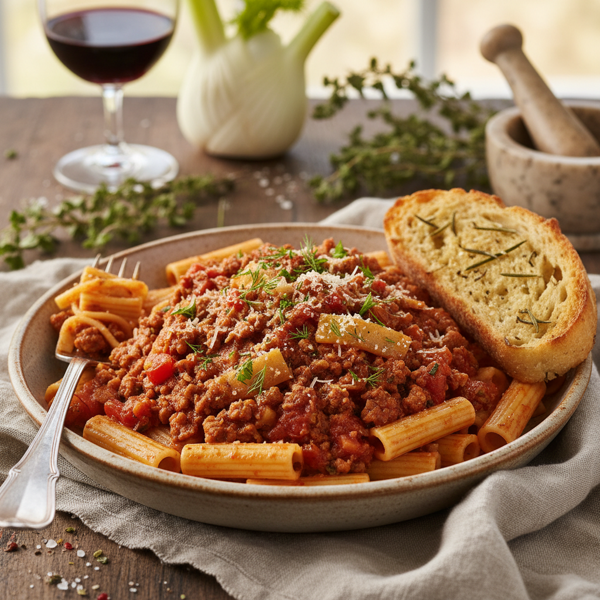 Savory Turkey Bolognese with Fennel recipe