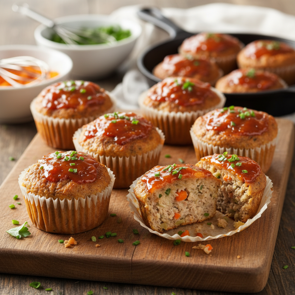 Savory Turkey Meatloaf Muffins recipe