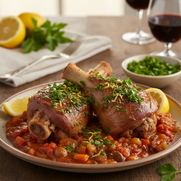 Savory Turkey Osso Bucco with Zesty Gremolata recipe