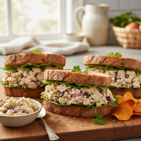 Savory Turkey Salad Sandwiches recipe
