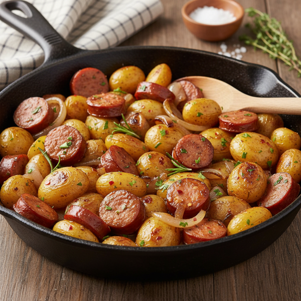 Savory Turkey Sausage and Potato Skillet recipe