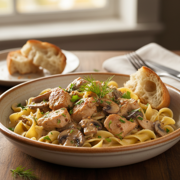 Savory Turkey Stroganoff Delight recipe