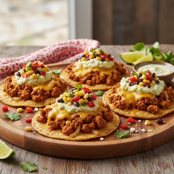 Savory Turkey Tostadas with Tex-Mex Twist recipe