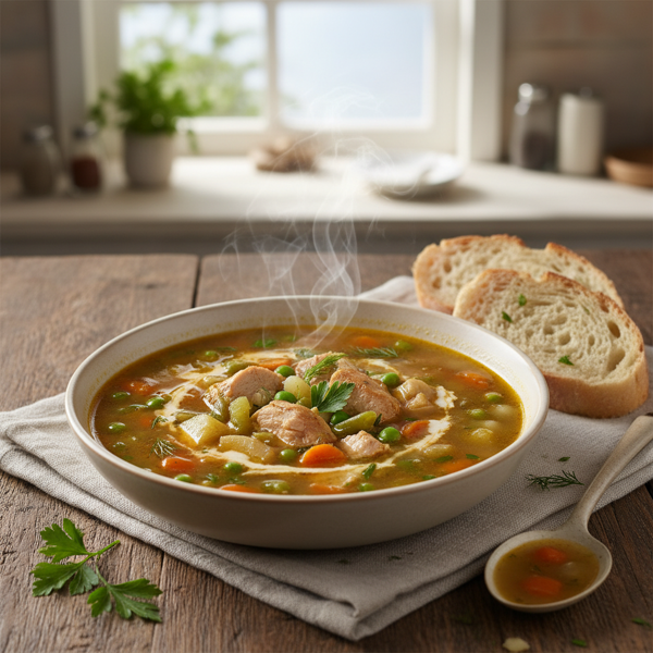 Savory Turkey Vegetable Soup recipe