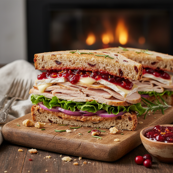 Savory Turkey & Cranberry Delight Sandwich recipe