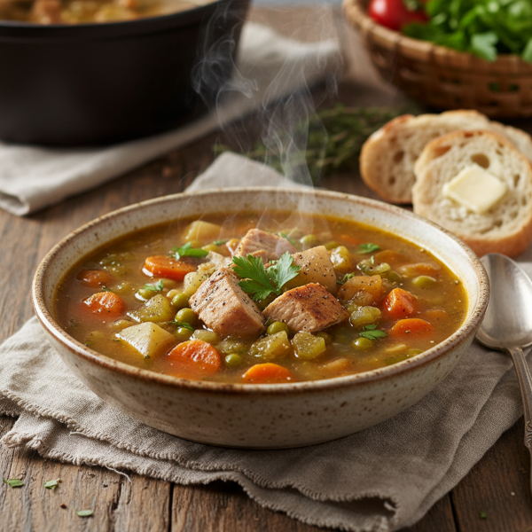 Savory Turkey & Veggie Soup recipe