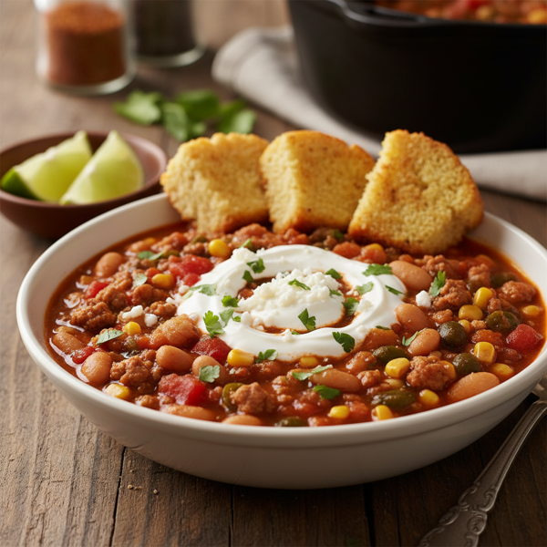 Savory Turkey and Cannellini Bean Chili recipe