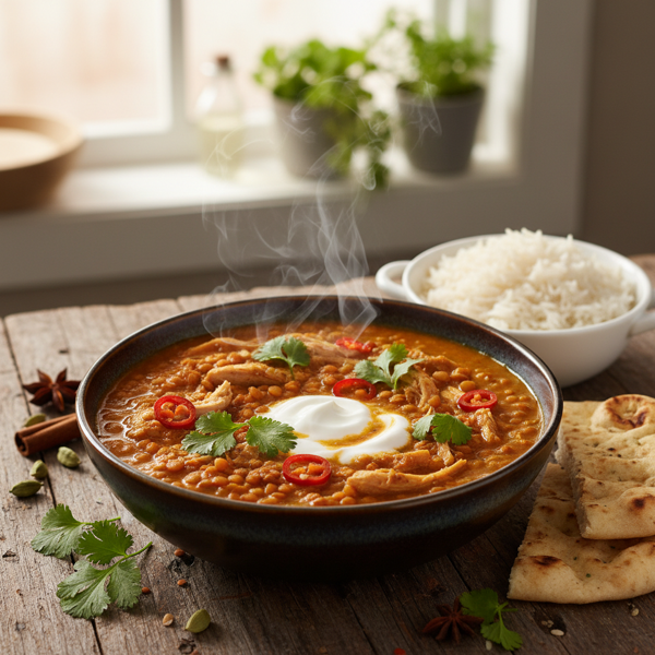 Savory Turkey and Lentil Curry Delight recipe