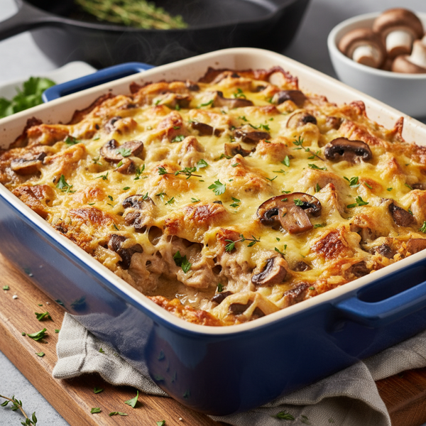 Savory Turkey and Mushroom Bake recipe