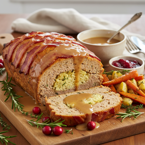 Savory Turkey and Stuffing Meatloaf recipe