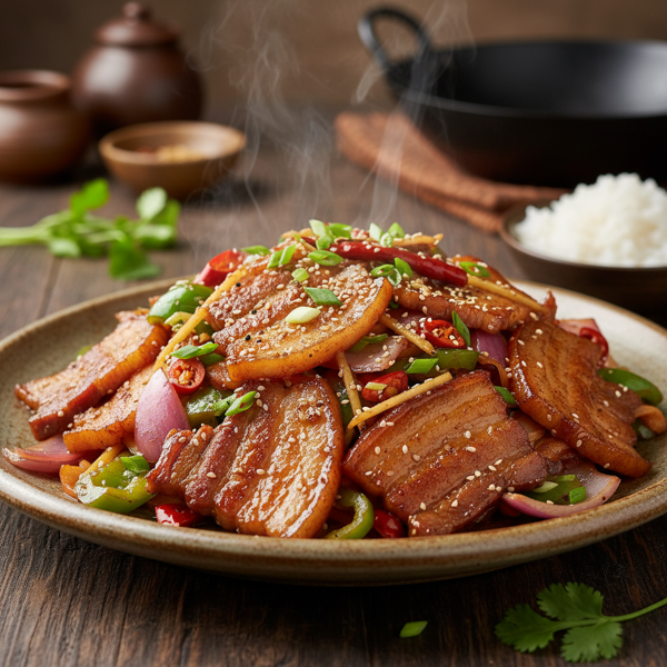 Savory Twice-Cooked Pork Stir-Fry recipe
