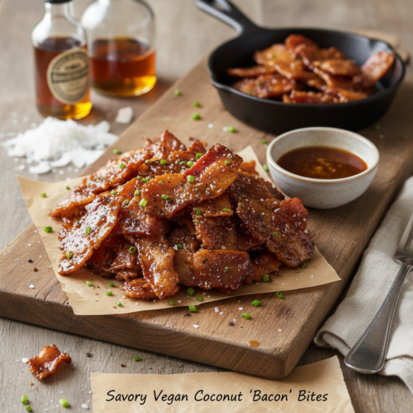 Savory Vegan Coconut 'Bacon' Bites recipe