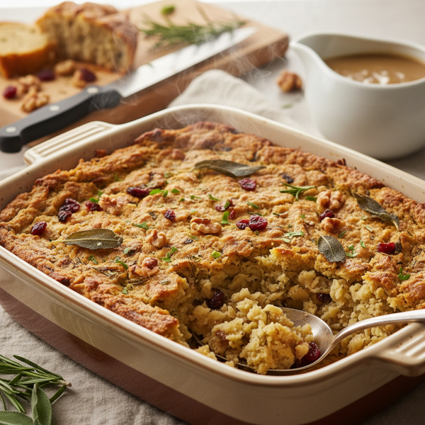 Savory Vegan Herb Bread Stuffing recipe
