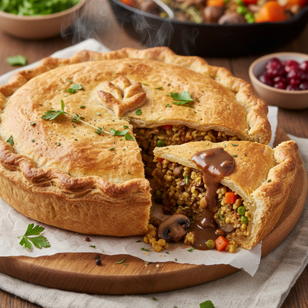 Savory Vegan Millet Tourtière recipe